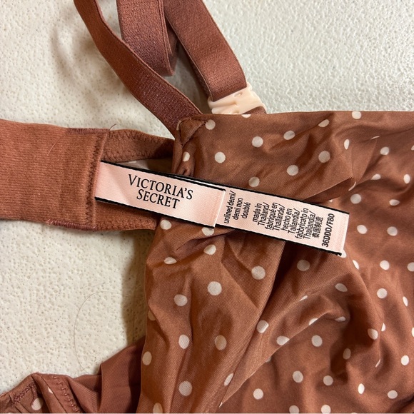 Victoria’s Secret Polka Dot Underwire Bra in Brown - Size 36DDD - Picture 5 of 7
